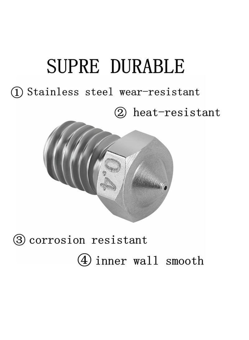 Captaintech 30PCS 3D Printer Nozzles Cleaning Kit, M6 Out Thread for v6 Nozzle V5 Nozzle and 5 Pcs 0.35mm Stainless Steel Nozzle Cleaning Needles1pcs 7mm Nozzle Spanner - Image 2