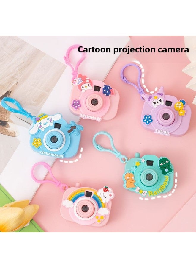 Cartoon Luminous Projection Camera Cute Simulation Camera Bag Pendant Keychain Yiwu Street Stall Small Toys Supply 