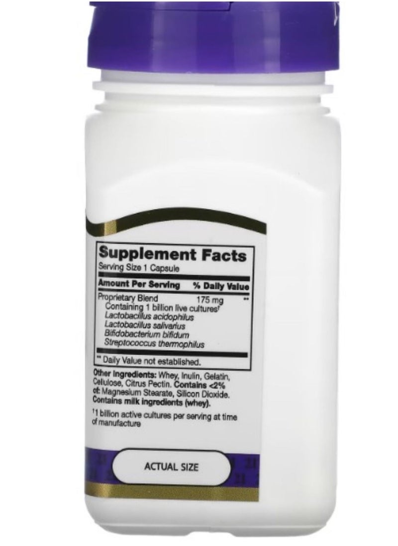 21st CENTURY Acidophilus Probiotic Blend Dietary Supplement - 100 Capsules  - Image 2
