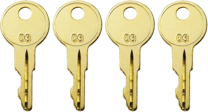 gradora B03 Keys for Tool Chest and Cabinet Locks Fits Hus-ky Tool Box Home De-pot Hud-son De-walt Toolboxes 4 Pack - Image 2
