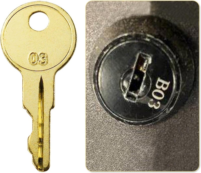 gradora B03 Keys for Tool Chest and Cabinet Locks Fits Hus-ky Tool Box Home De-pot Hud-son De-walt Toolboxes 4 Pack - Image 5