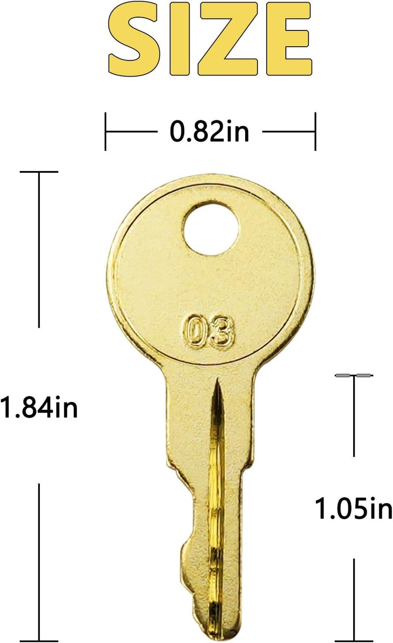 gradora B03 Keys for Tool Chest and Cabinet Locks Fits Hus-ky Tool Box Home De-pot Hud-son De-walt Toolboxes 4 Pack - Image 4