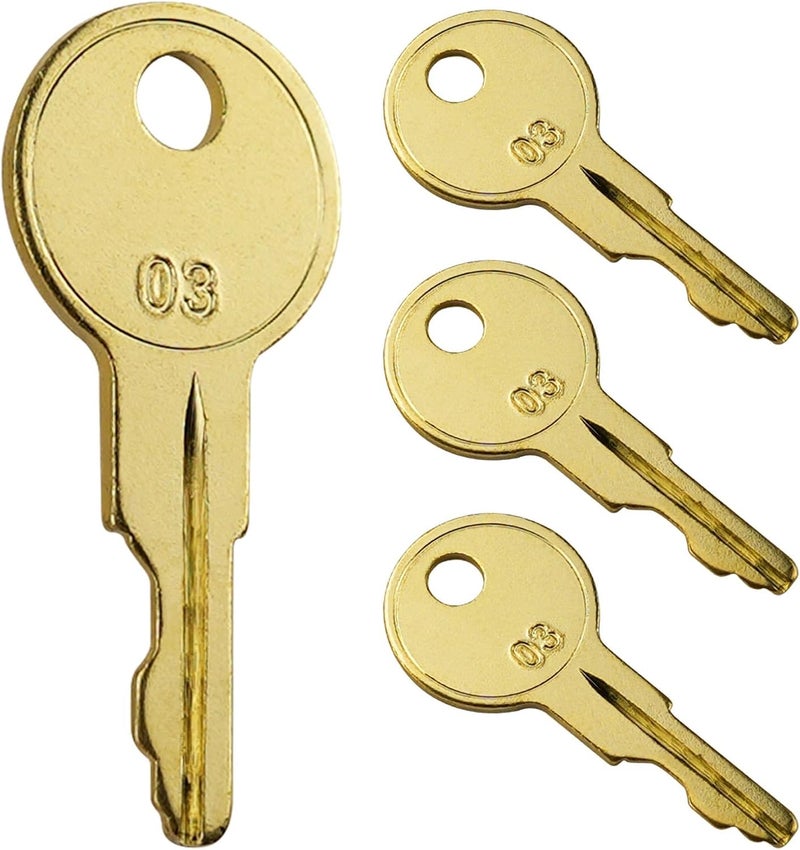 gradora B03 Keys for Tool Chest and Cabinet Locks Fits Hus-ky Tool Box Home De-pot Hud-son De-walt Toolboxes 4 Pack - Image 1