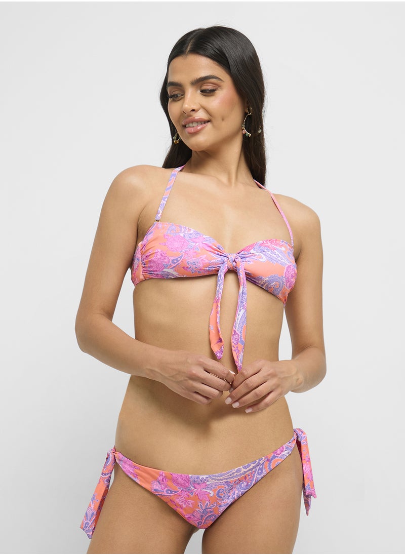 GUESS Printed High Leg Bow Brief  - Image 1