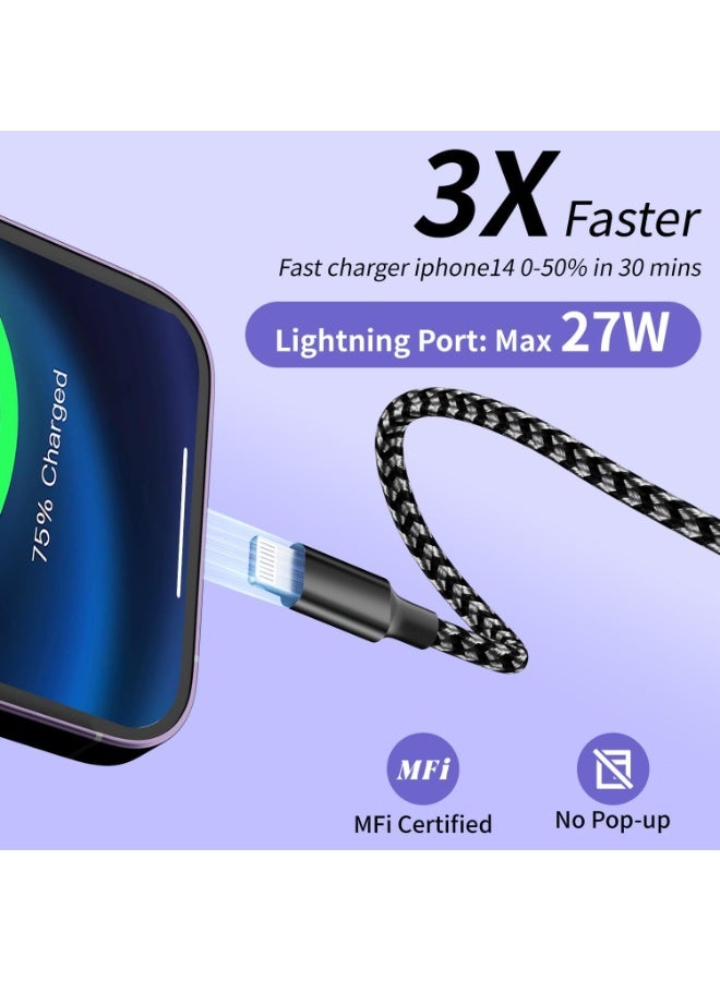 كابل تايم بوكس 3 في 1، شحن فائق السرعة، USB، Type-C 67W، Lightning 27W، أسود، Micro-USB، نايلون متين، 1.2م، متوافق مع آيفون، سامسونج، هواوي، ماك بوك، شياومي، أسود - Image 3