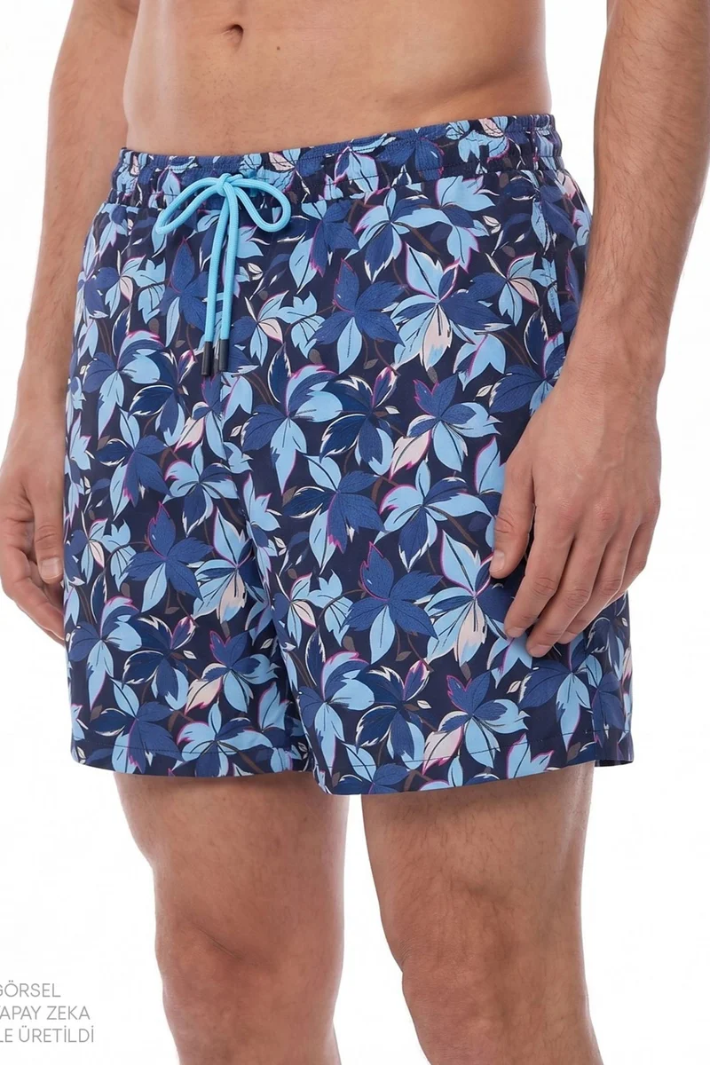 Penti PENTI Men's Surf View Leaf Print Swim Shorts