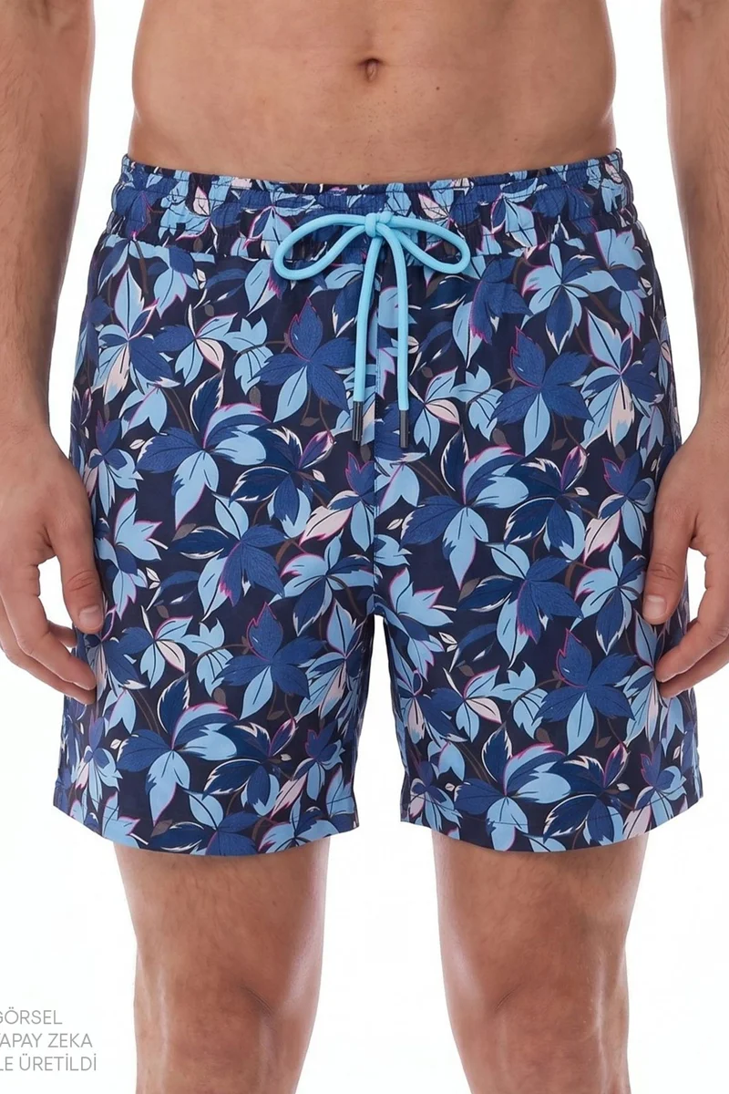 Penti PENTI Men's Surf View Leaf Print Swim Shorts