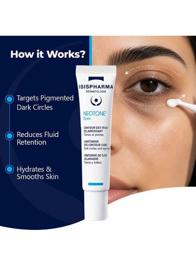 ISIS PHARMA ISISPHARMA Neotone Eyes Roll-On Eye Contour Cream | Dark Circle & Puffiness Corrector with Hyaluronic Acid, Peptides & Licorice Extract | 15ml - Image 2