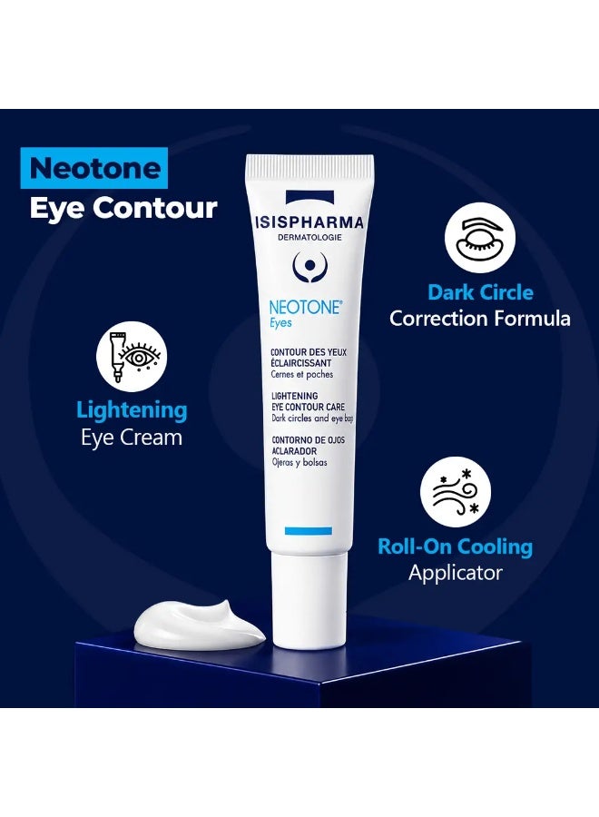 ISIS PHARMA ISISPHARMA Neotone Eyes Roll-On Eye Contour Cream | Dark Circle & Puffiness Corrector with Hyaluronic Acid, Peptides & Licorice Extract | 15ml - Image 3