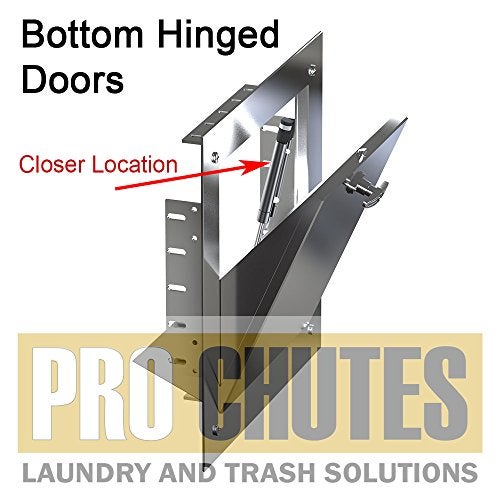 Pro Chutes Trash Chute Hydraulic Closer Door Parts. 17 inch Extended Gas Piston Closure for Bottom hinged Garbage & Laundry Intake Doors. Hardware by Pro Chutes. - Image 5