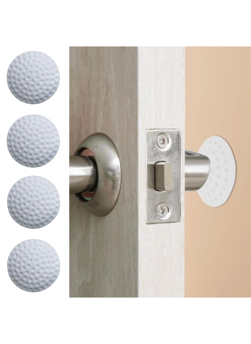ALP ALP EPDM Rubber Wall Protector Knob Cover Self Adhesive Door Handle Bumper Guard Protects Walls from Door Handles Stops Headboards Refrigerator Doors White Pack of 16  - Image 2