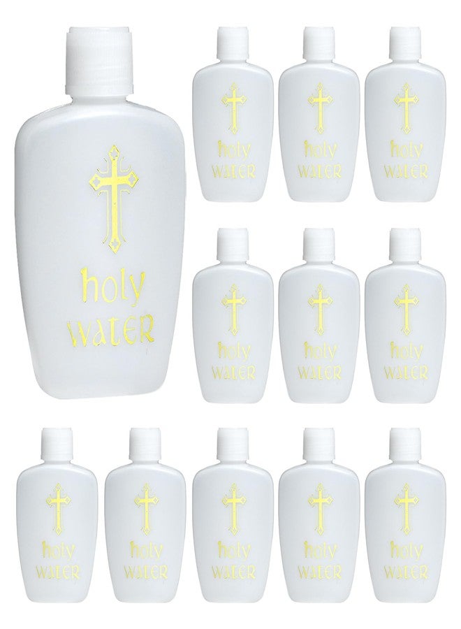 Gabrella 12 Pcs Holy Water Bottle, 60ml/2oz Holy Water Holder Plastic Empty Containers With Screw Lid, Ceremonial Vial,Easter Baptism Party Prop - Image 1