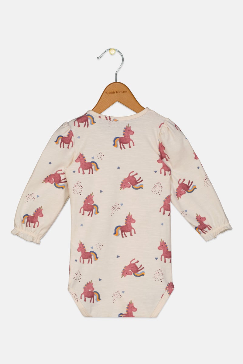 NAME IT Toddlers Girl Allover Print Long Sleeve Bodysuits, Multicolor - Image 2