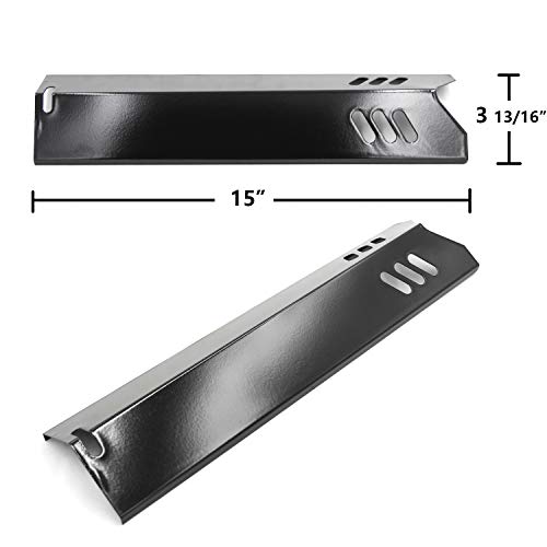 Hongso 15 Inch Porcelain Grill Heat Plates Shield Replacement for Dyna-glo DGF510SBP, DGF510SSP, Uniflame GBC1059WB, GBC1059WE-C, GBC1143W-C, Backyard GBC1460W, BY13-101-001-13 Gas Models, 5-Pack - Image 2