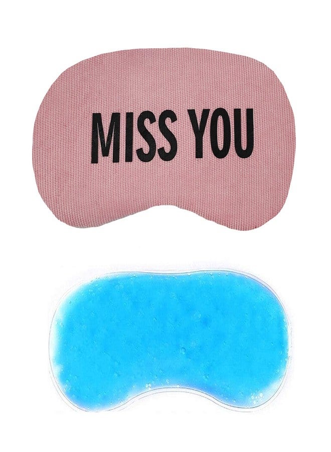 Jenna Polyester Cute Gel Sleeping Eye Shade Mask Cover For Insomnia, Meditation, Puffy Eyes And Dark Circles Missyou Pink - Image 1