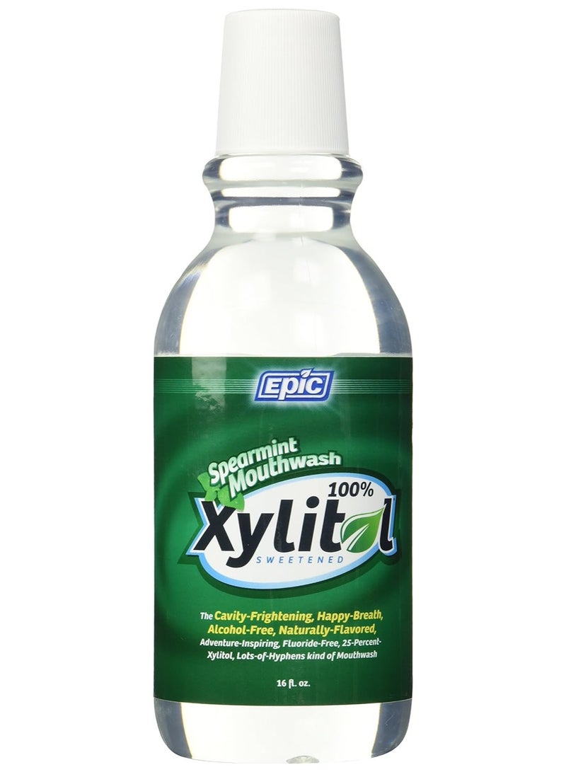 Epic Xyitol Spearmint Flavored Mouthwash, 16-Ounce - Image 2