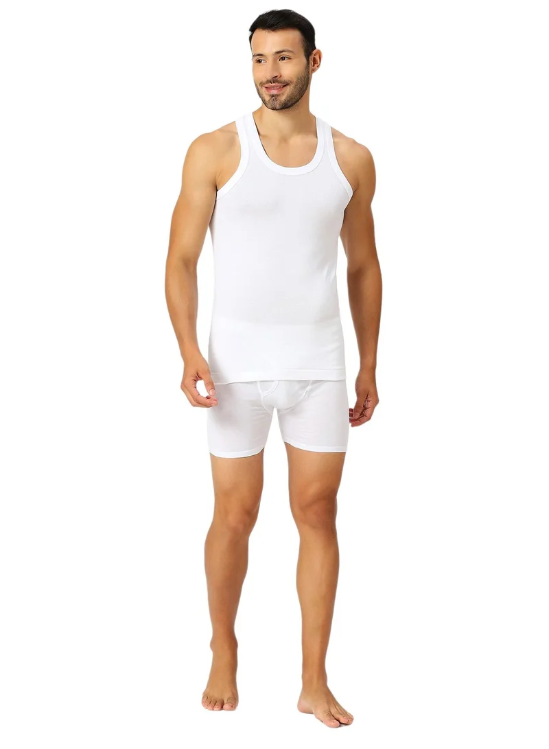 AMPM MEN'S COTTON VEST (PACK OF 3) - WHITE