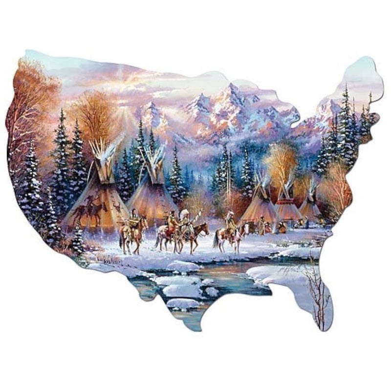 Bits and Pieces 750 Piece Jigsaw Puzzle for Adults Home of The Brave Native American by Artist Kirk Randle Completed Puzzle Size 20 x 27 - Image 3