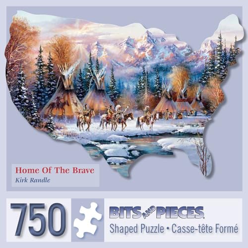 Bits and Pieces 750 Piece Jigsaw Puzzle for Adults Home of The Brave Native American by Artist Kirk Randle Completed Puzzle Size 20 x 27 - Image 5