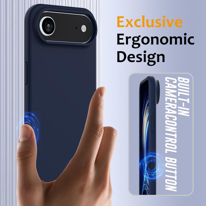 erorex For iPhone Air Shockproof Silicone Magsafe Phone Case(Navy Blue) - Image 4