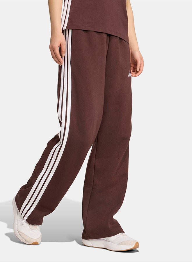 Adidas Essentials 3-Stripes Open-Hem Fleece Joggers - Image 3