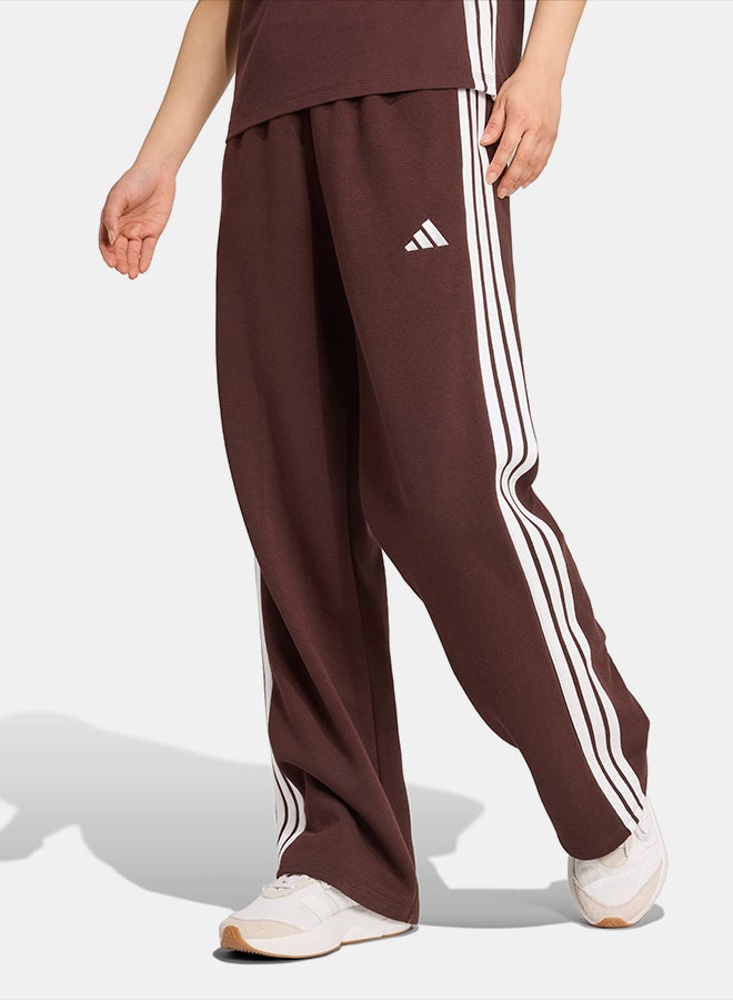 Adidas Essentials 3-Stripes Open-Hem Fleece Joggers - Image 1