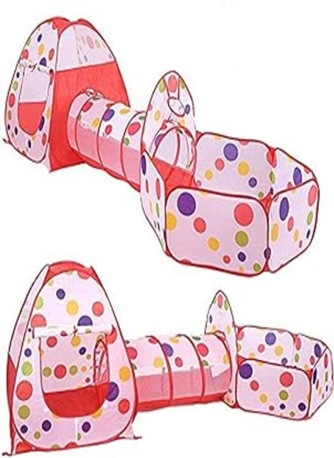 OR Kids Play Tent Tunnel Set,3 in 1 Children Baby Play House Tent Ball Pool pop Up Kids Indoor Outdoor Toys Tunnel, Ball Pool and Zipper Storage Bag for Toddlers Child 