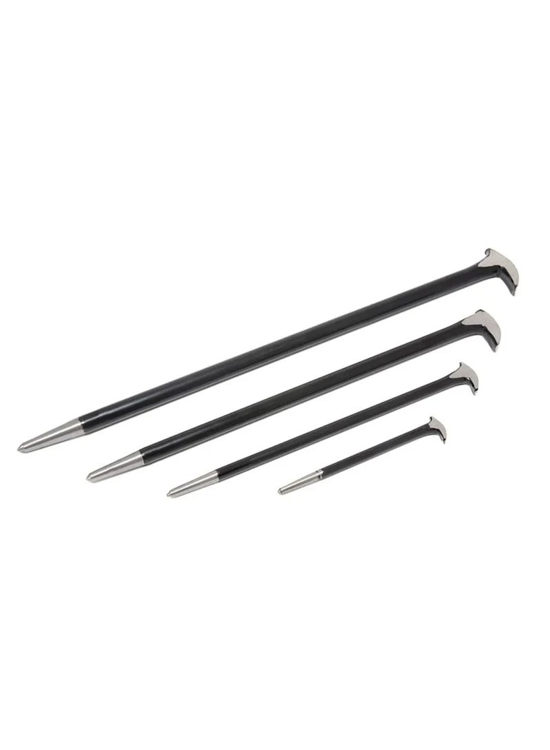 Special crowbars set bent 35°, 90° 4pcs (l:490, 390, 290, 150mm), in blister