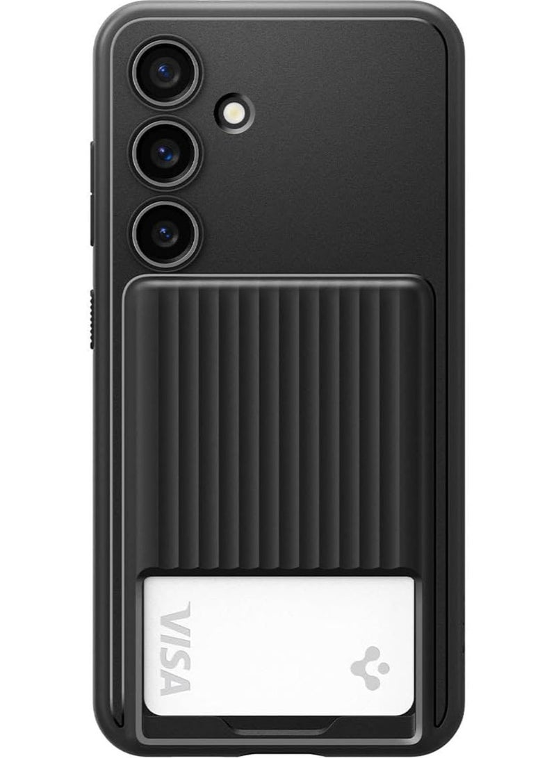 Spigen Liquid Slot for Samsung Galaxy S24 Case Cover Card Holder - Matte Black - Image 2