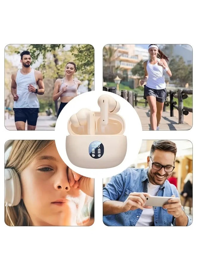 FUMES Touch Control Wireless Earbuds with LED Display - HiFi Stereo Sound, Lightweight & Compact Design for Gaming, Running & Cycling - Image 3