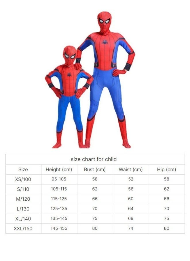GGEROU - Spiderman Costume for Kids, Child Superhero Cosplay Costume Bodysuit Lycra 3D Spider Boy Costume - Image 1