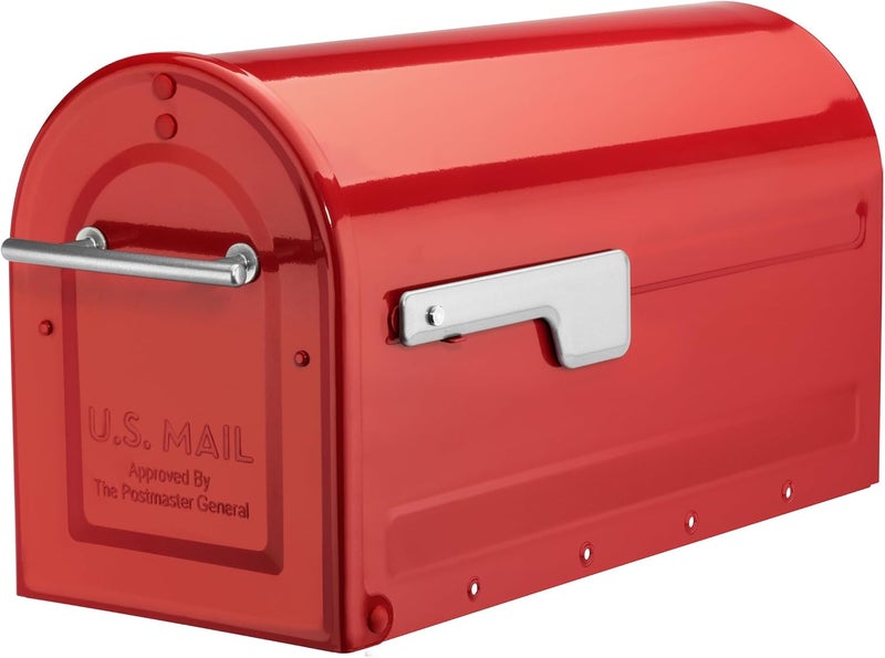 ARCHITECTURAL MAILBOXES 7900-7R-SR Boulder Mailbox, Red - Image 1