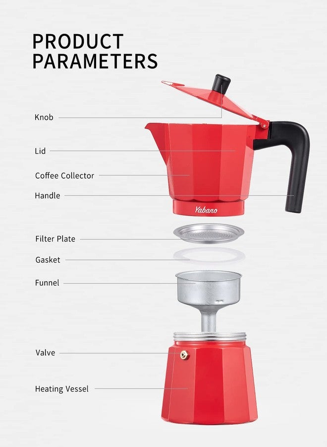 Yabano Stovetop Espresso Maker, 9 Cups Moka Coffee Pot Italian Espresso for Gas or Electric Ceramic Stovetop, Italian Coffee maker for Cappuccino or Latte - Image 4