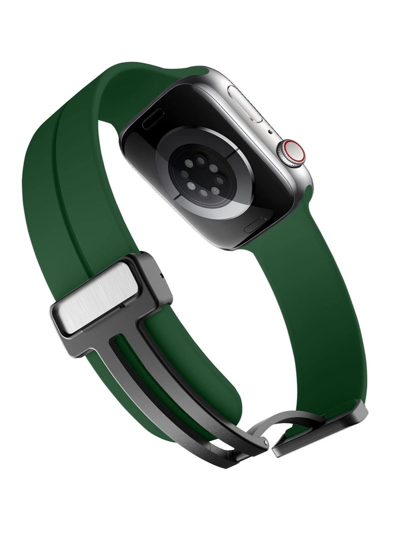 DUSALA for Apple Watch Band 38mm 40mm 41mm Quick Release - Skin-Friendly Soft Silicone Sport Watch Band for Men Women, Magnetic Folding Clasp Silicone Strap - Image 3
