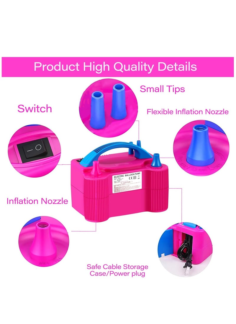 Gerenic Electric Balloon Pump, Portable Dual Nozzle Electric Air Pump High Power, Inflator Blower Pump for Party, Wedding, Birthday, Activities and Decoration  - Image 2