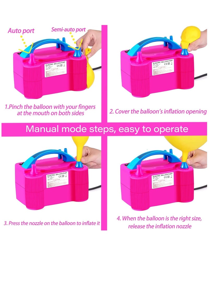 Gerenic Electric Balloon Pump, Portable Dual Nozzle Electric Air Pump High Power, Inflator Blower Pump for Party, Wedding, Birthday, Activities and Decoration  - Image 5