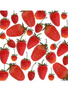SYOSI 30 Pieces Artificial Strawberries of Assorted Sizes Lifelike Plastic Fake Fruit Decoration for Home Kitchen Party Photography Props Red  - Image 1