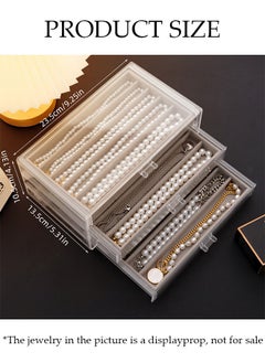 DUNISO Jewelry Box Organizer for Women,3 Layer Jewelry Display Storage Box Large Jewelry Box for Necklaces,Holder Organizer Box for Jewelry  - Image 4