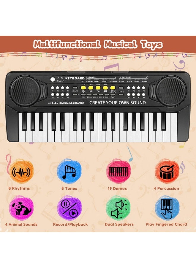 M SANMERSEN 37 Key Upgrade Piano Keyboard for Kids Musical Toys for 3 4 5 6 Year Old Girls Keyboards Pianos for Beginners with Microphone for 3+ Year Old Boys Girls Gifts - Image 3