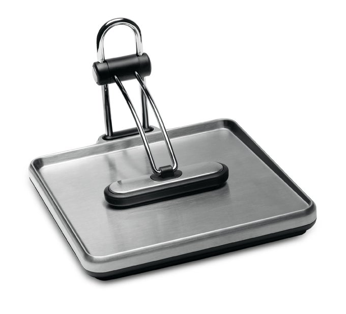 QUICK GRIP NAPKIN HOLDER STAINLESS STEEL BRUSHED