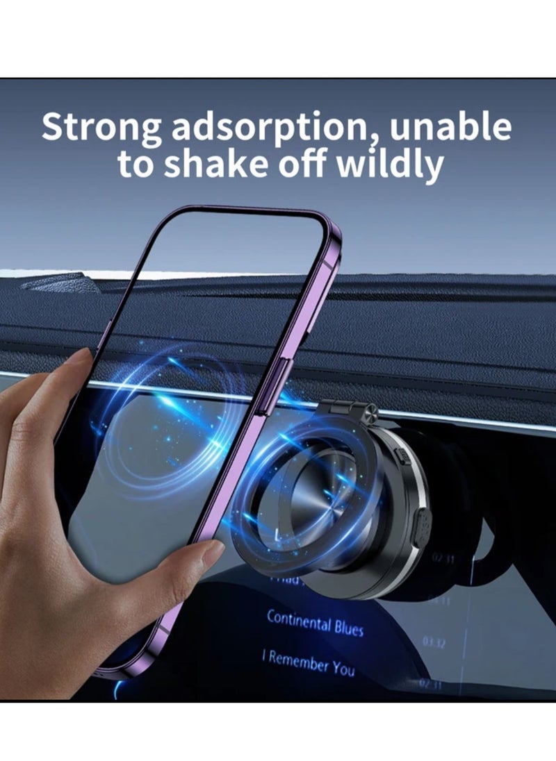Magnetic Car Phone Holder with Suction Cup - Safe and Easy Mounting for Mobile