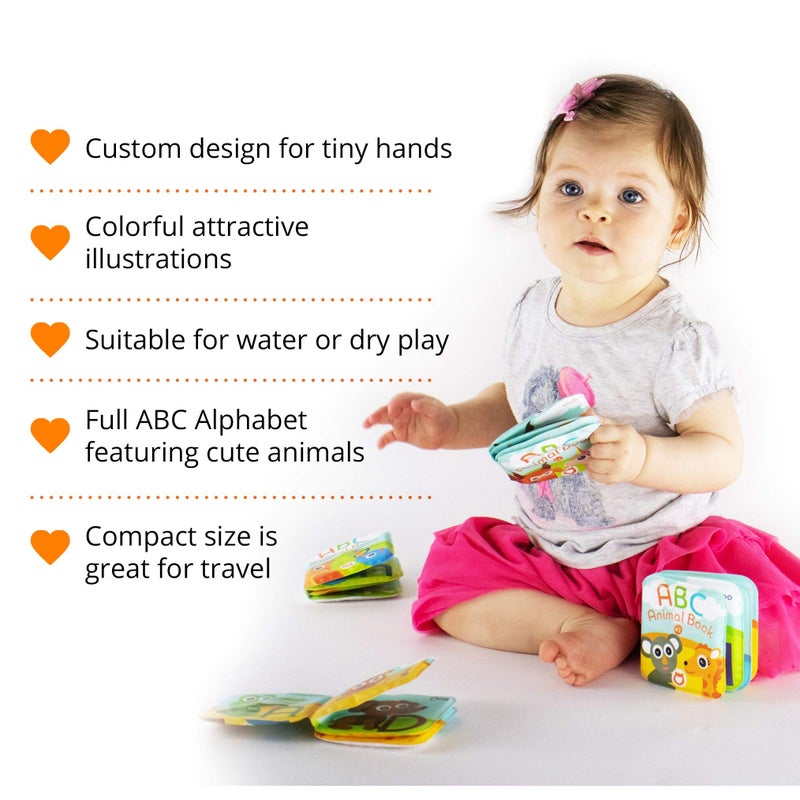 BabyBibi Floating Baby Bath Books. Kids Learning Bath Toys. Waterproof Bathtime Toys for Toddlers. Kids Educational Infant Bath Toys.(Set of 4: ABC Animal Bath Books) - Image 4