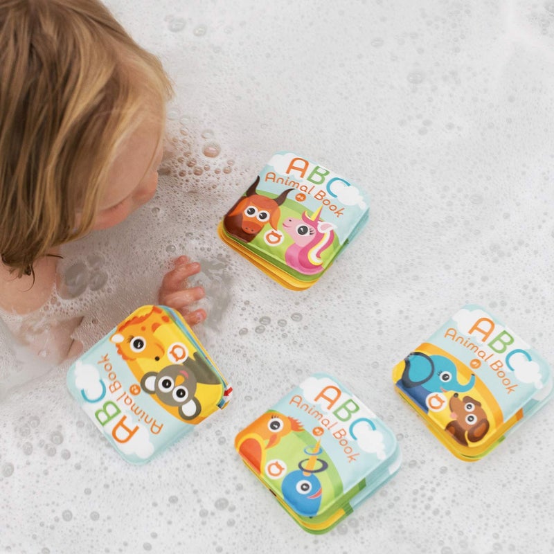 BabyBibi Floating Baby Bath Books. Kids Learning Bath Toys. Waterproof Bathtime Toys for Toddlers. Kids Educational Infant Bath Toys.(Set of 4: ABC Animal Bath Books) - Image 5