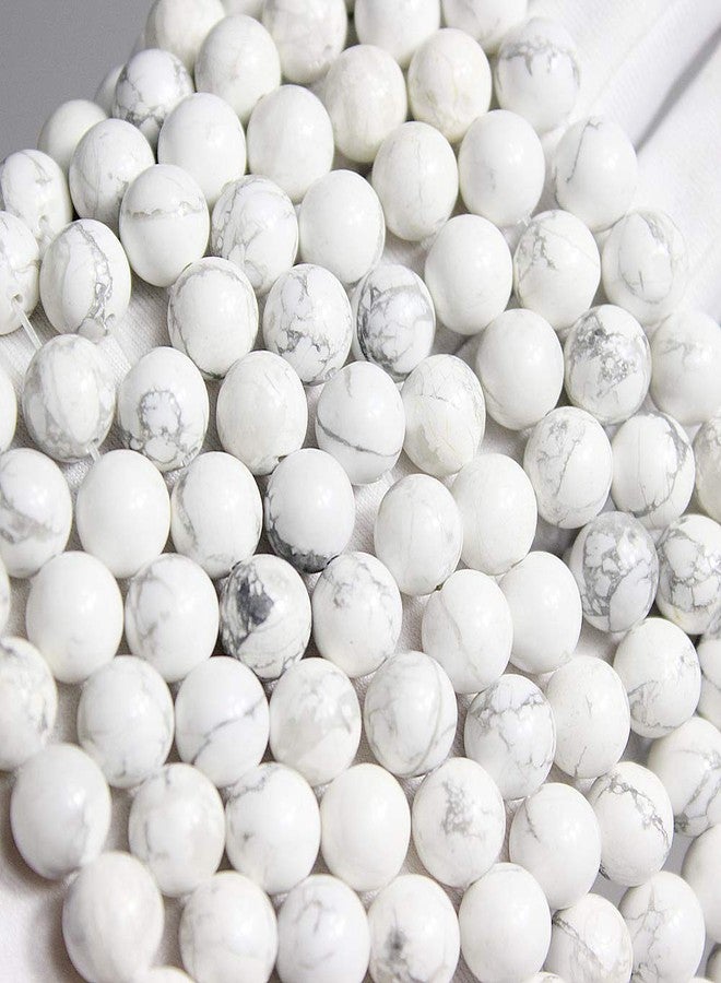 MJDCB Natural Stone Beads White Howlite Round Loose Beads for Necklace Bracelat Jewelry Making (4mm) - Image 5
