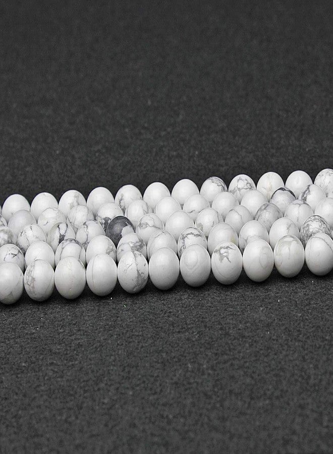 MJDCB Natural Stone Beads White Howlite Round Loose Beads for Necklace Bracelat Jewelry Making (4mm) - Image 3