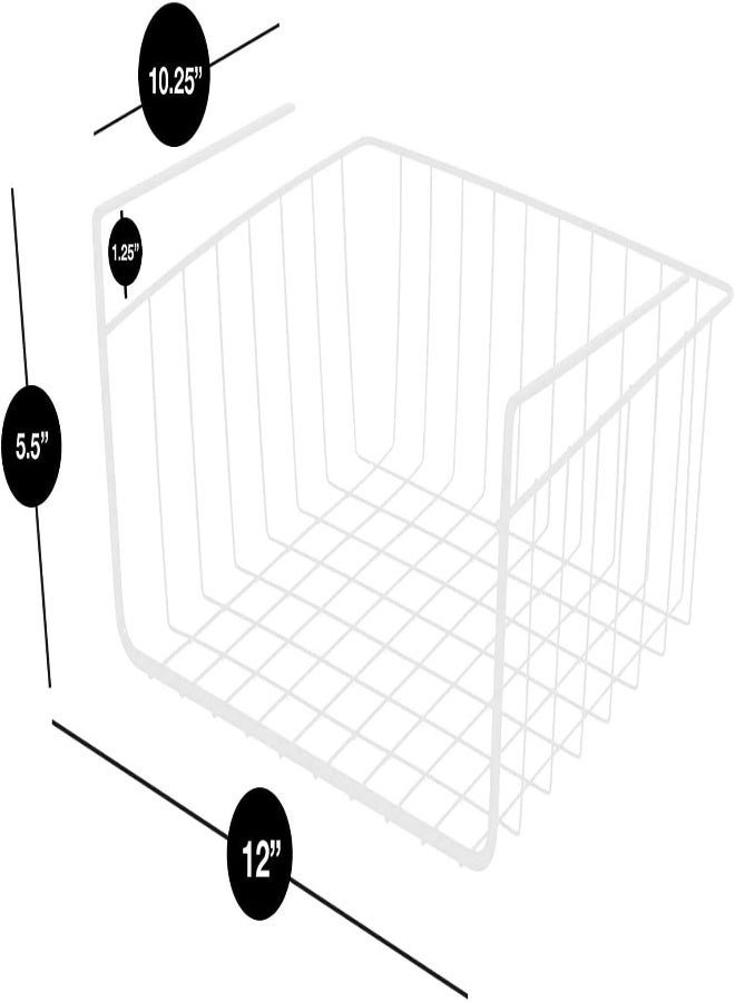 AKDC Kitchen Under Shelf Storage Basket Large - 16 Lightweight Metal Organizer Rack - Image 3