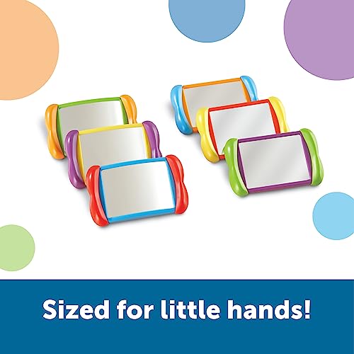 Learning Resources All About Me 2 in 1 Mirrors - 6 Pieces, Ages 18+ Months, Toddler Social Emotional Learning Toys, Mirror for Kids - Image 5