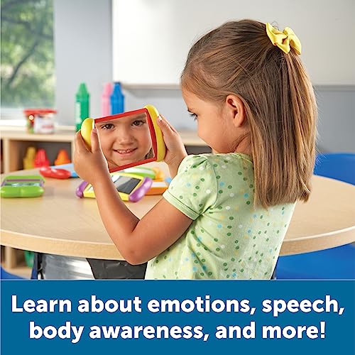 Learning Resources All About Me 2 in 1 Mirrors - 6 Pieces, Ages 18+ Months, Toddler Social Emotional Learning Toys, Mirror for Kids - Image 3