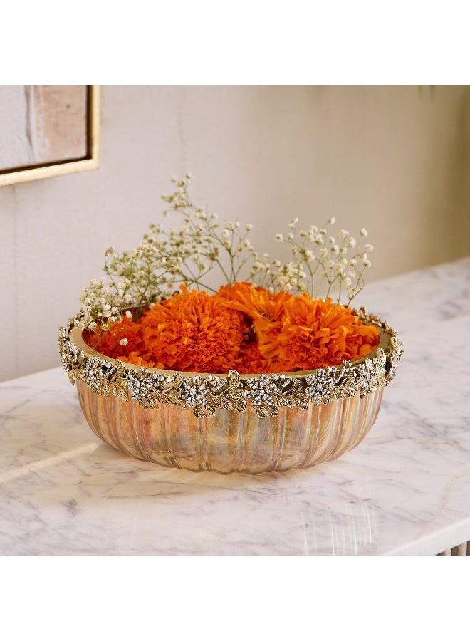 Home Box Iras Elara Decorative Centerpiece Bowl - 22x22x8 cm - Image 1