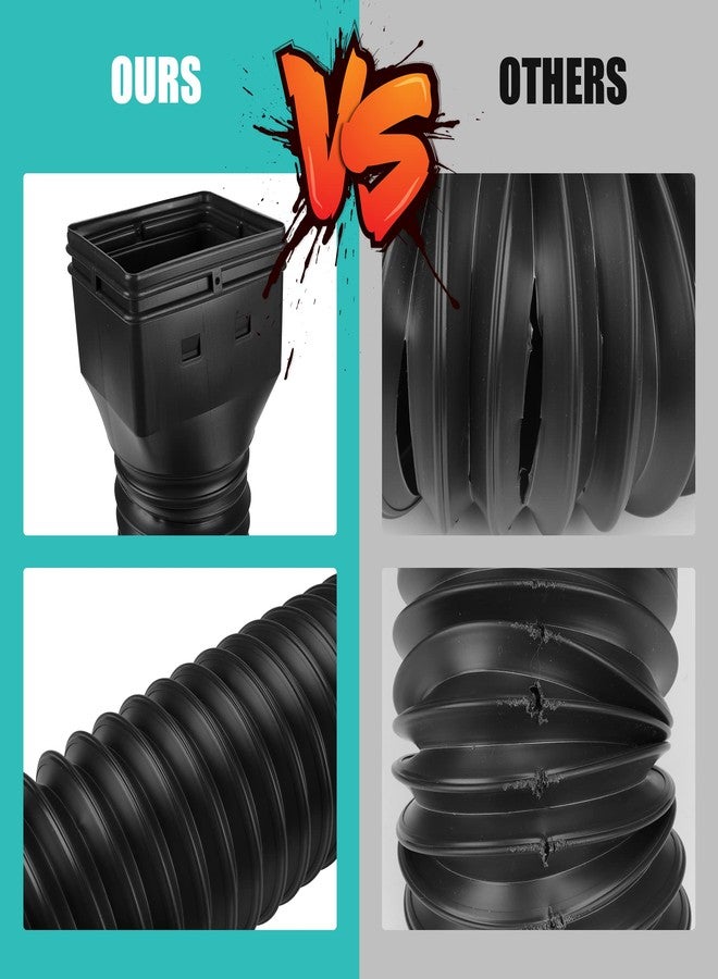 PXCAYFF 3 Pack Rain Gutter Downspout Extensions Flexible,Downspout Diverter Extendable From 21" To 58". Downspout Extender Is Suitable For Most Drain Pipe (Black) - Image 4
